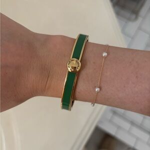 COACH Green and Gold Bangle Bracelet